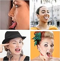 Vista 6 de 20 X Barras de Lengua de Acero Quirúrgico y Anillos de Barra de Plástico Anillos de Pezón y Labio Pequeños de Acrílico Joyería de Piercing