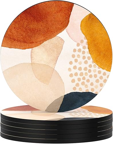 Nipichsha Posavasos para bebidas, juego de 6 posavasos de goma absorbente con respaldo antideslizante, bonitos posavasos para tazas, cocina,