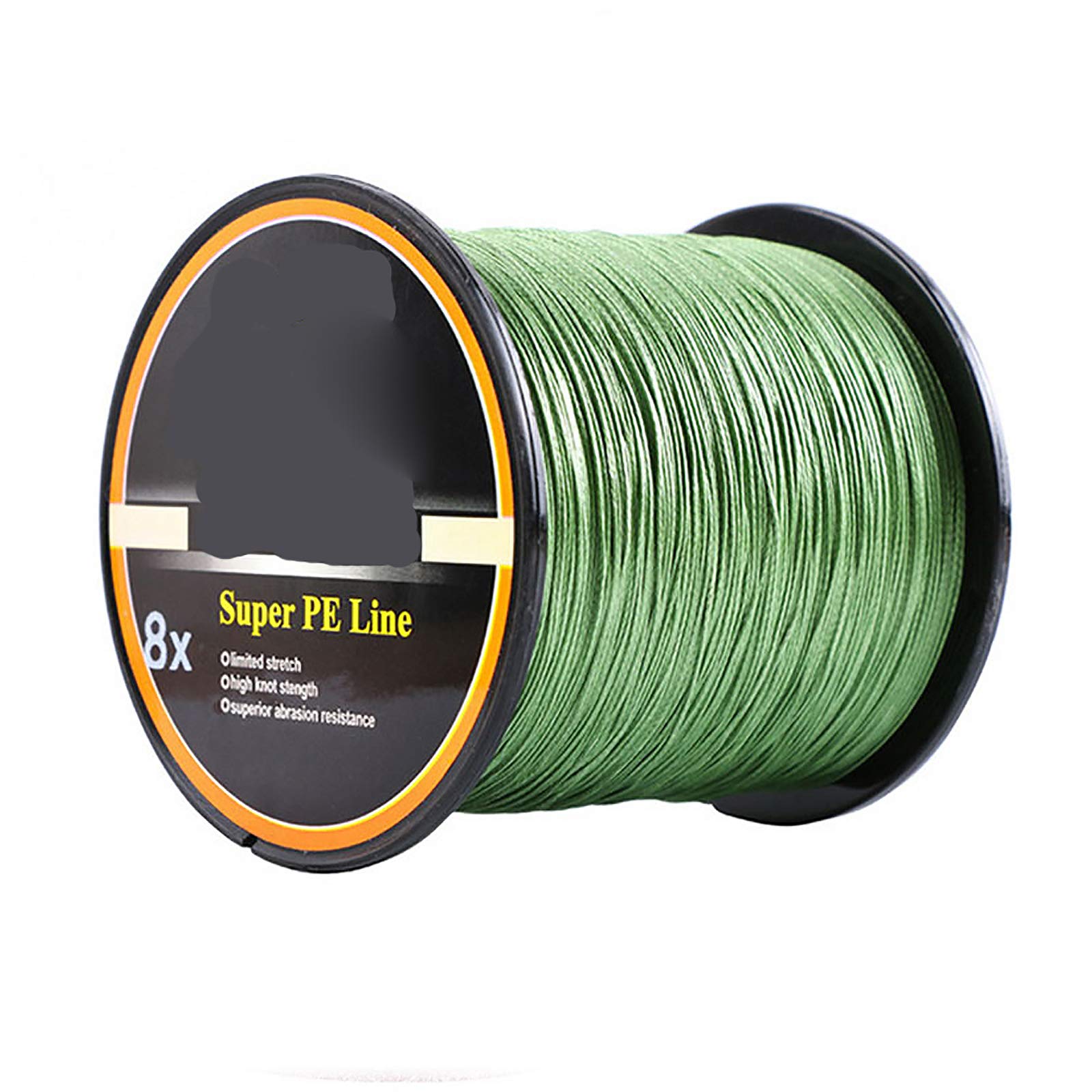 Línea de pesca trenzada de 8 hilos, resistente a la abrasión, alta sensibilidad, cero estiramiento y alto rendimiento, para lubina de carpa, trucha, 500 m, línea n.º 6.0, 70 libras, verde claro