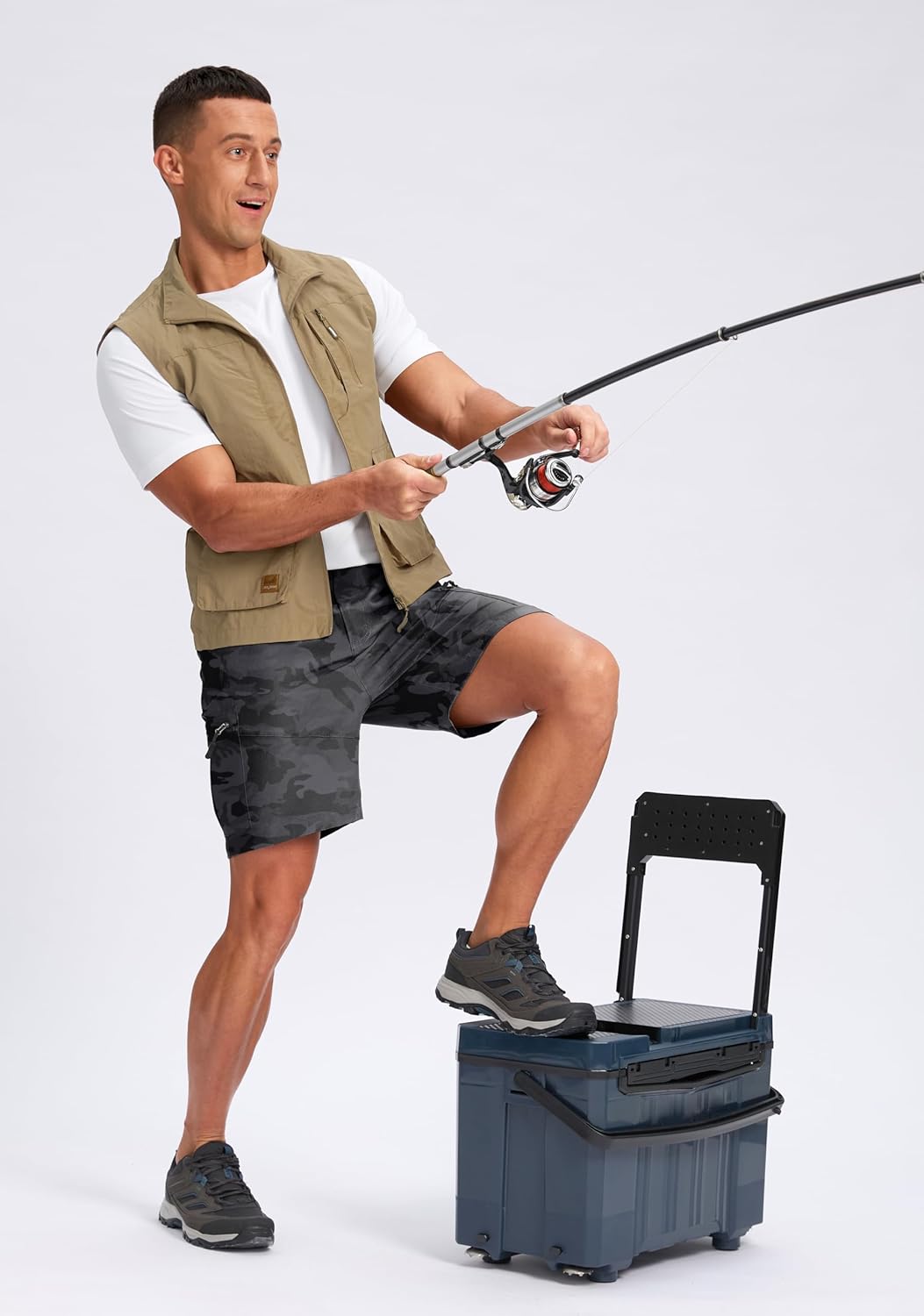 Pudolla Men's Hiking Cargo Shorts 9"/7" Lightweight Outdoor Shorts for Men Travel Golf Camping Casual with 5 Zipper Pockets - Image 6