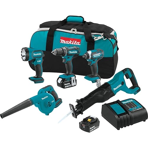 Makita XT506S 18V LXT Lithium-Ion Cordless 5 Piece Combo Kit