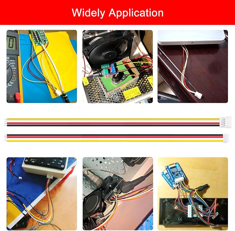 Lyeteung JST ZH 4-Pin Csatlakozó Készlet - 15 Pár Mini Mikro Dugó és Aljzat 150mm 26AWG Kábellel - Elektronikai Projektek, RC Modellek