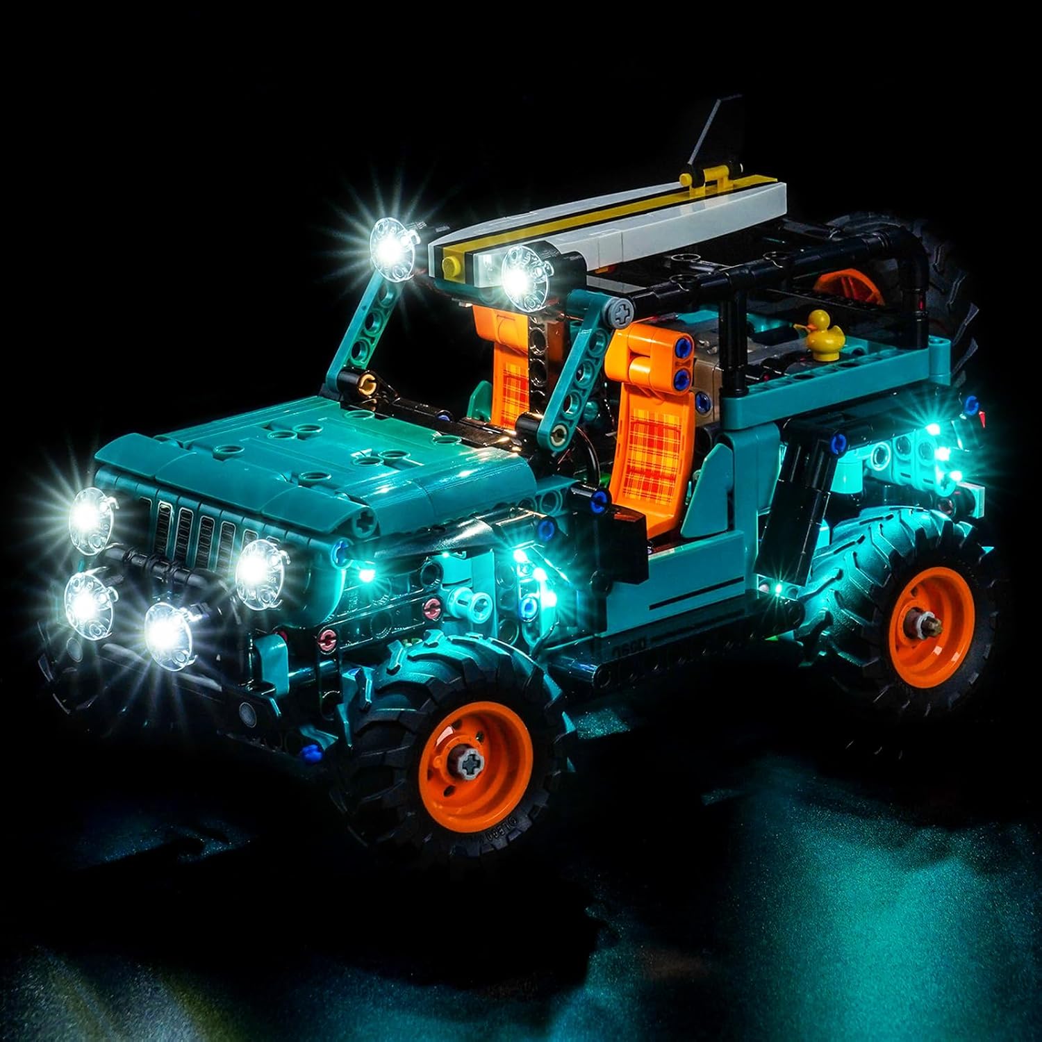 Light kit Compatible with Lego 42227 Jeep Wrangler Rubicon SUV- No Actual Model Only Lights, LED Lighting Accessories Compatible with Lego 42227 Jeep (Standard Version)