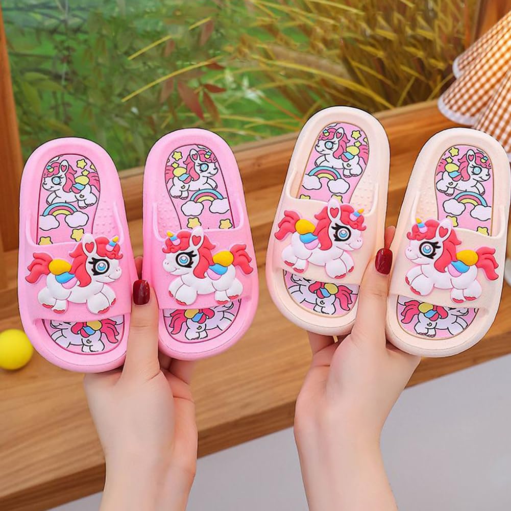 Einhorn Dusch Badeschuhe Mädchen Badelatschen Sommer Schuhe Kinder rutschfeste Slip-on Strand Pool Sandalen