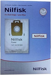 Nilfisk 107407639 accesorio y suministro de vacío Bolsa para el polvo - Accesorio para aspiradora (Bolsa para el polvo, Blanco, Nilfisk, 4 pieza(s), 1 pieza(s))