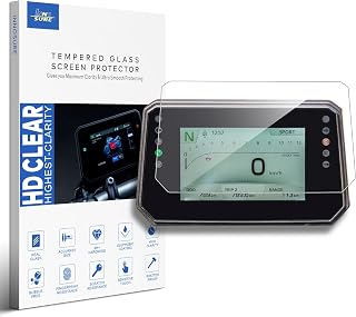 Tempered Glass Screen Protector for Yamaha YZF R9/MT-07/Tracer 7(GT) (2025+), MT-09(SP)/XSR 900 GP (2024+) Motorcycle Instrument 5" Screen 9H Anti Scratch/Fingerprint (HD Clear)