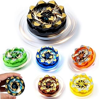 6-Pack Sparking Battle Spinning Tops, Bey-Style Light Up Gyro with Sparkler Effect, Sensory Fidget & Anxiety Relief Toys, Classroom Prizes, Stocking Stuffers, Party Favors Gifts for Boys Girls Ages 6+