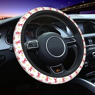 Red Monkey Banana Steering Wheel Cover