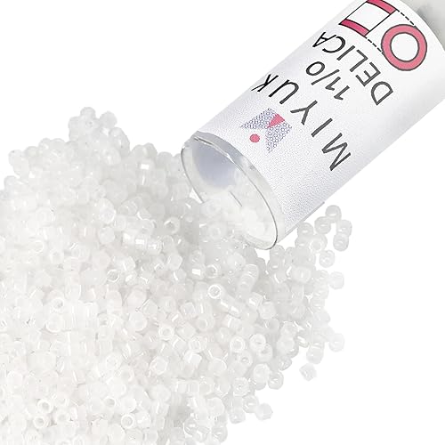Miniatura 14 de Miyuki Cuentas de semillas Delica – Tamaño 11/0 (0.063 in), DB0041, cristal forrado plateado, 0.25 oz, aprox. 1440 cuentas, fabricado en Japón