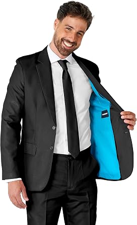 Suitmeister Halloween Suits For Men In Stylish & Creepy Prints – Full Set: Includes Jacket, Pants and Tie