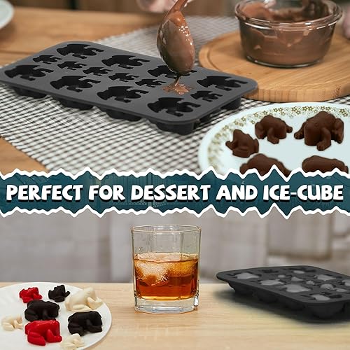 Miniatura 3 de Tessco Molde de silicona para rana de chocolate, molde en forma de rana de caramelo, bandeja de hielo de gelatina de Pascua, divertida 10 plagas con