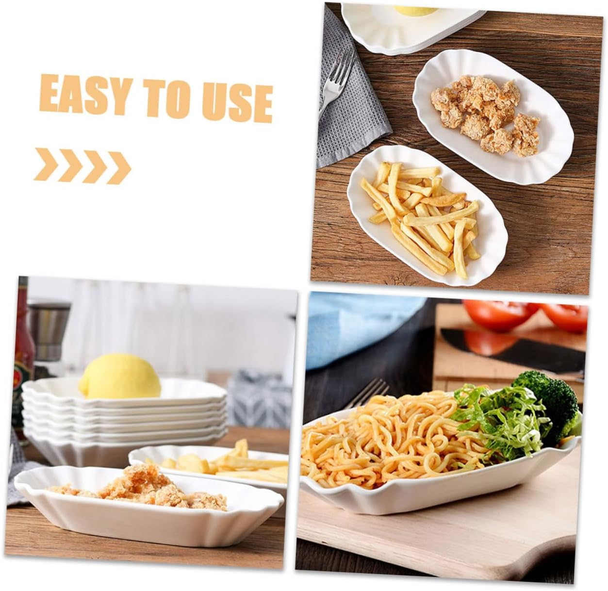 8pcs Ceramic Snack Bowls for Appetizers Dried Fruits and Nuts Lightweight Serving Dishes for Parties Home Gatherings Bars for Desserts and Snacks