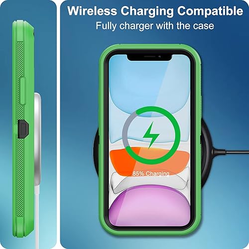 Miniatura 6 de Funda para iPhone 11, con protector de pantalla integrado, protección resistente contra caídas, cuerpo completo, a prueba de golpes, a prueba de