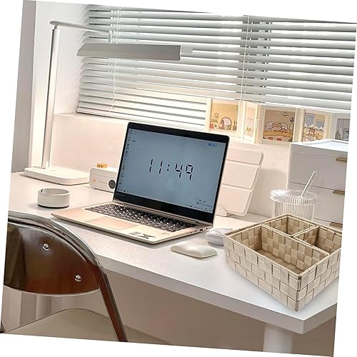 Miniatura 2 de Housoutil Caja de almacenamiento de escritorio resistente con rejillas, soporte para bolígrafos, organizador de mesa en estilo organizador combinado