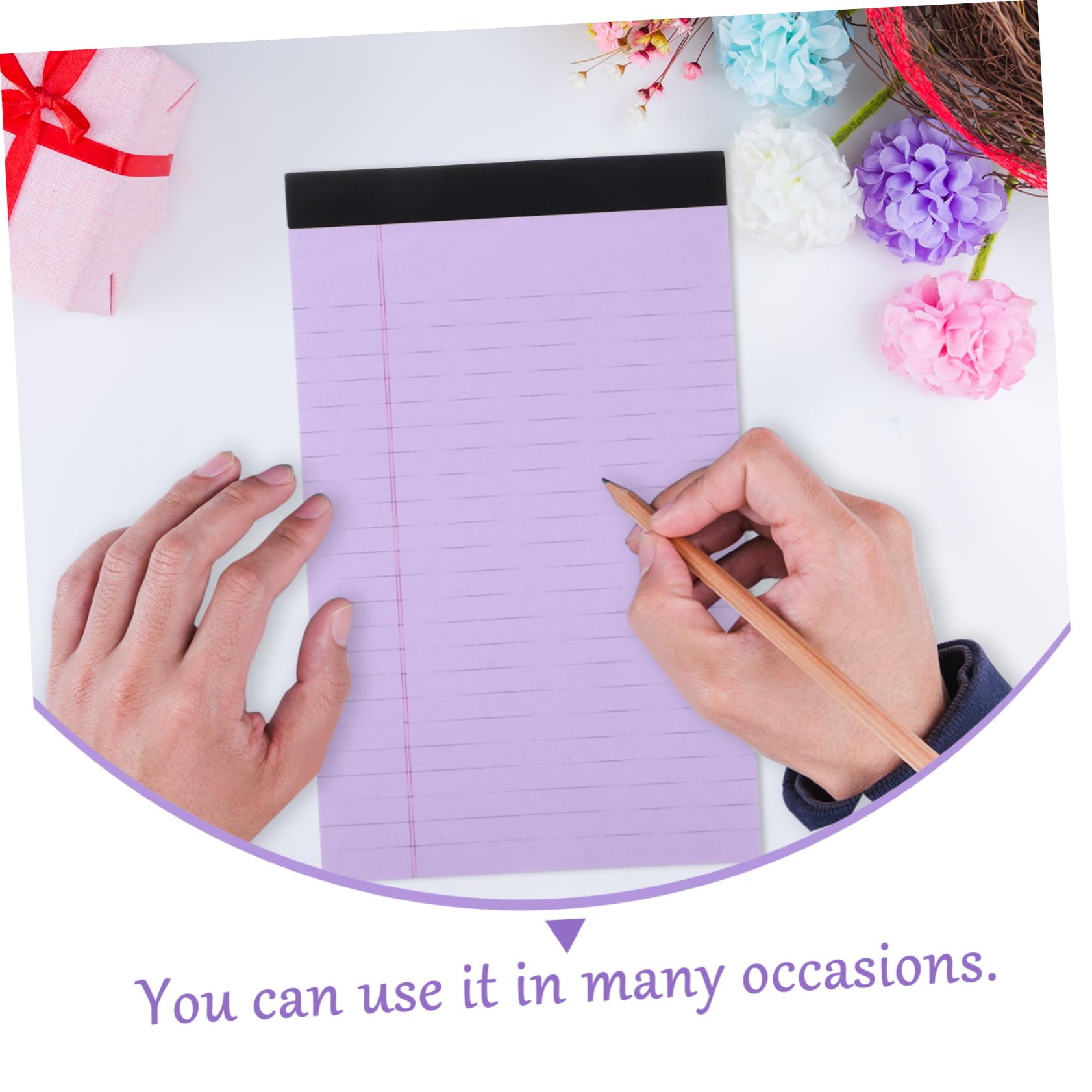 SHERCHPRY Blocco Note Legale Strappabile, 4 Pezzi, Carta a Righe, Design Portatile e Semplice per Appunti, Studio e Lavoro