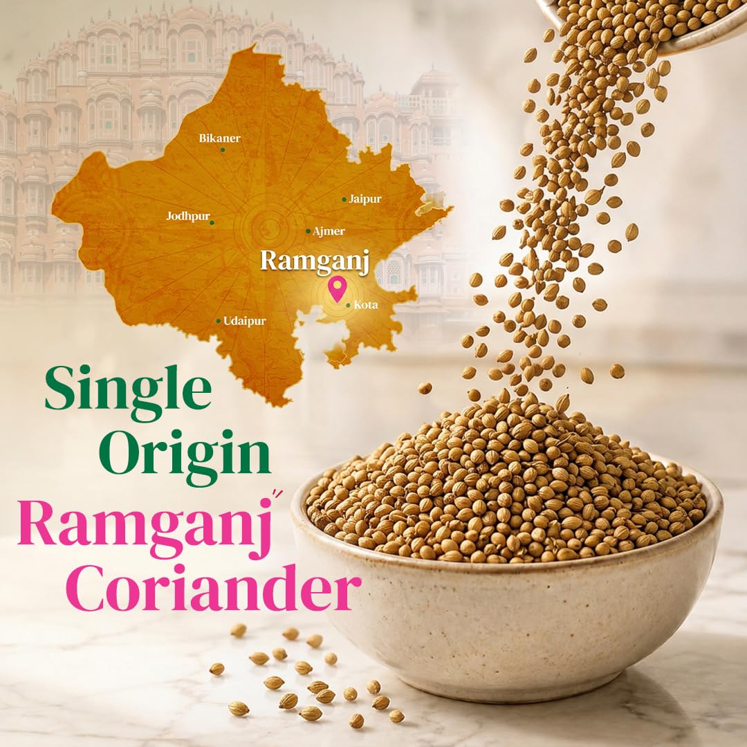 Khetika Whole Coriander 200 gm, Dhaniya whole, Coriander Seeds 100% Pure, Mineral Rich, Preservatives Free, Naturale 3