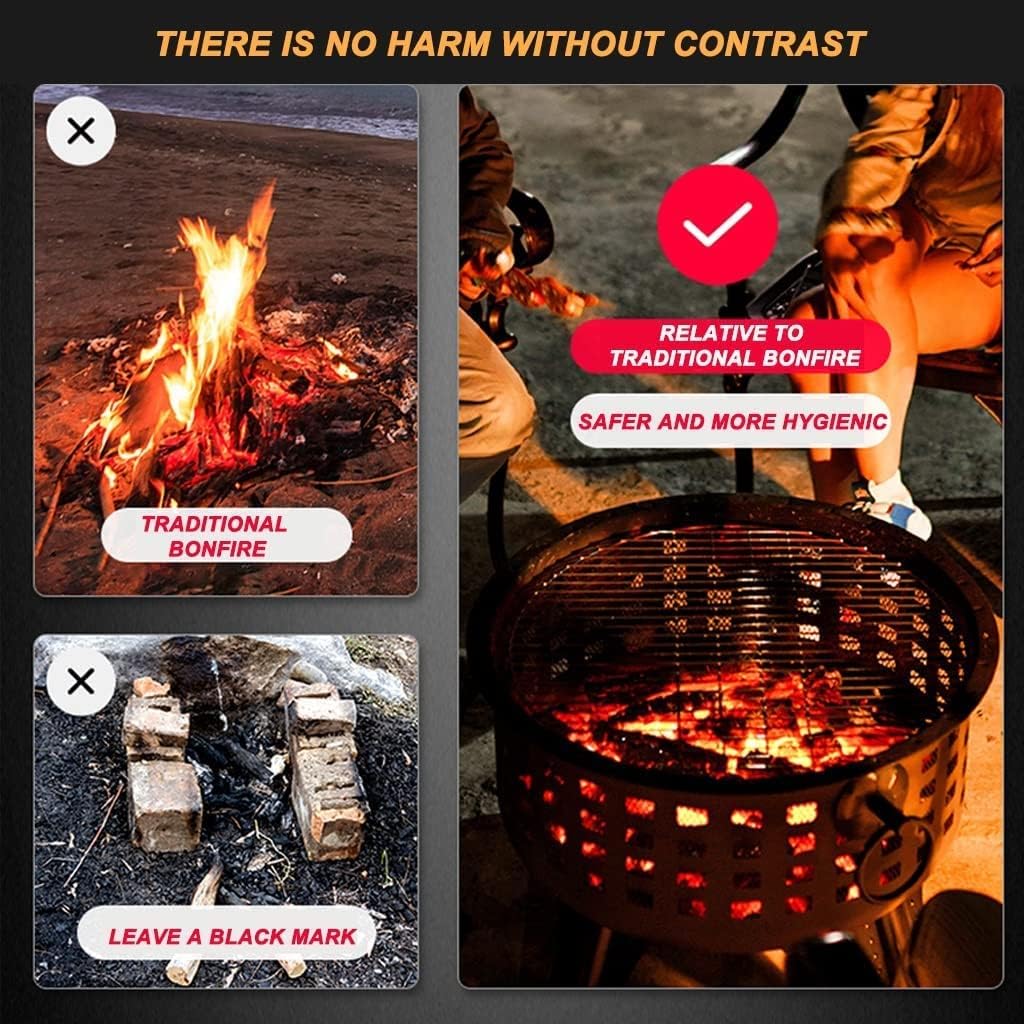 Wood Burning Stoves Camping Wood Burning Stoves Outdoor,Compact Portable Camping Charcoal Grill,Durable Wood Burning Stove For Tent For,for Outadoor Backpacking Hiking Traveling Picnic BBQ Camp