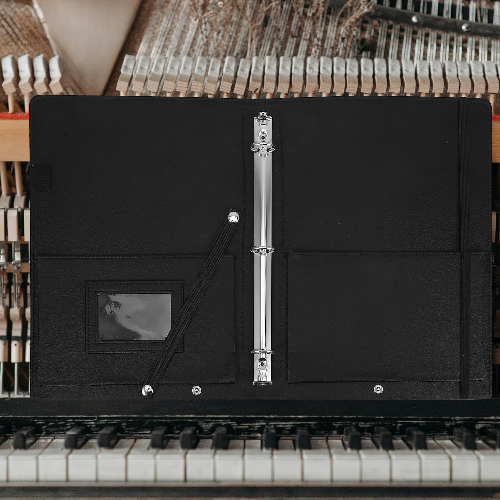 Carpeta de Partituras Pulg para Piano y Guitarra Organizador Portátil Resistente para Almacenamiento y Transporte de Notas Musicales Estudio y Conciertos