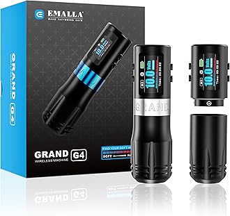 Emalla Grand G4 Cordless Tattoo Pen Machine, Professional Tattoo Machine 5.0mm Stroke Long Working Battery Pen Premium Gun for Artists Tattoo Supplies