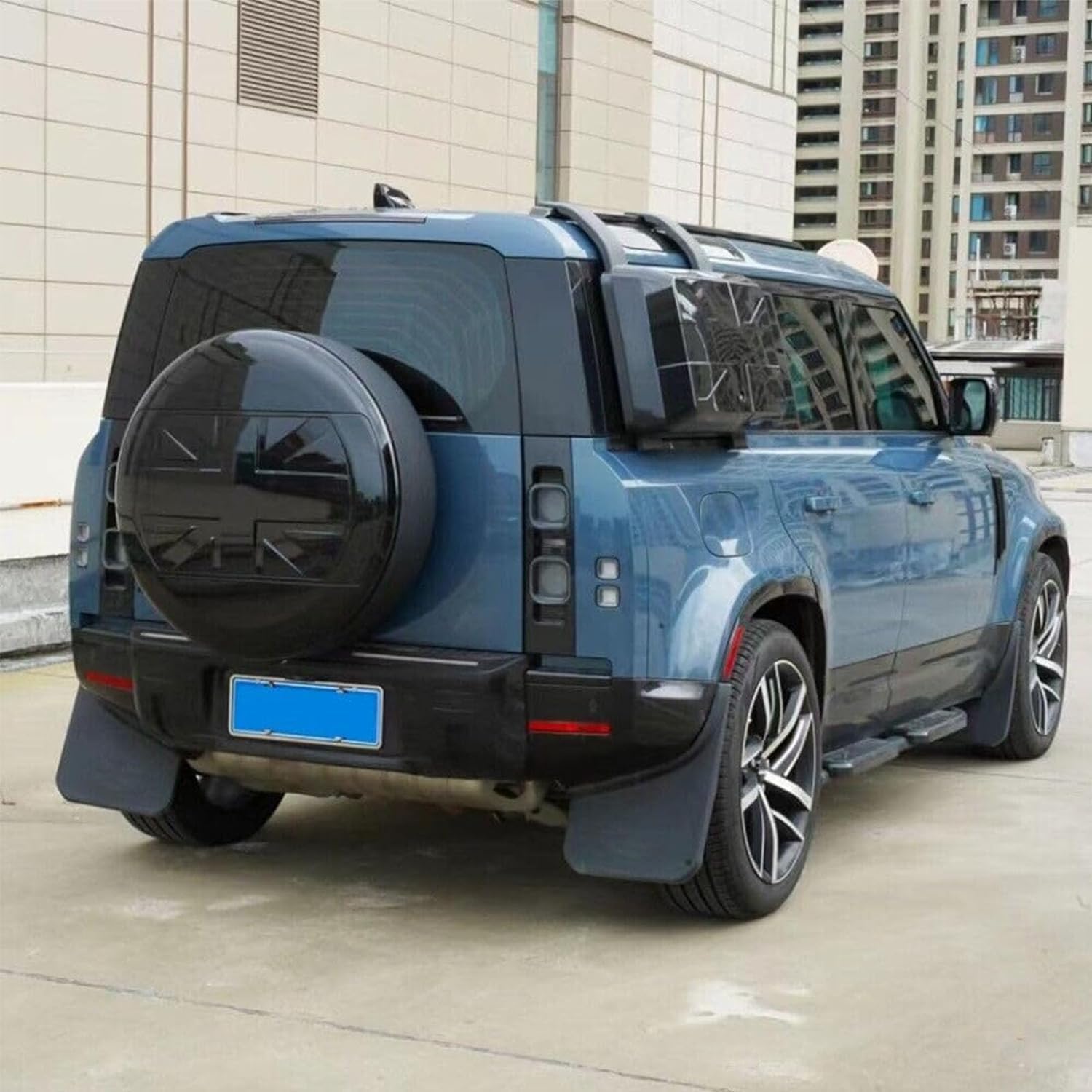 Pokrowiec na koło zapasowe, osłona na oponę, tworzywo sztuczne, pasuje do Land Rover Defender 90, 110, 130, 2-drzwiowy, 4-drzwiowy, 5-drzwiowy, 2020, 2021, 2022, 2023, 2024, 2025, czarny