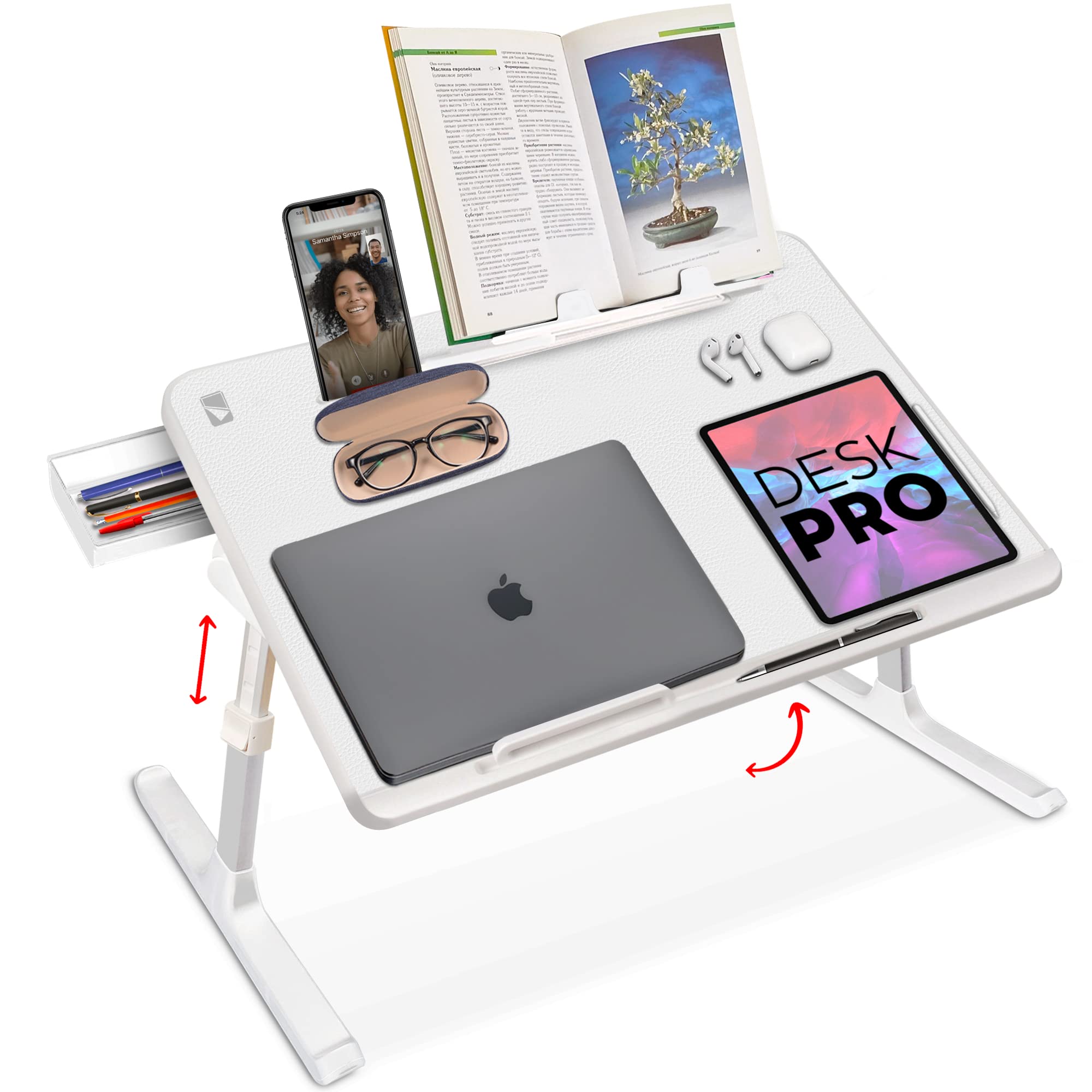 Buy Cooper Desk PRO Large Folding Laptop Desk for Bed Adjustable