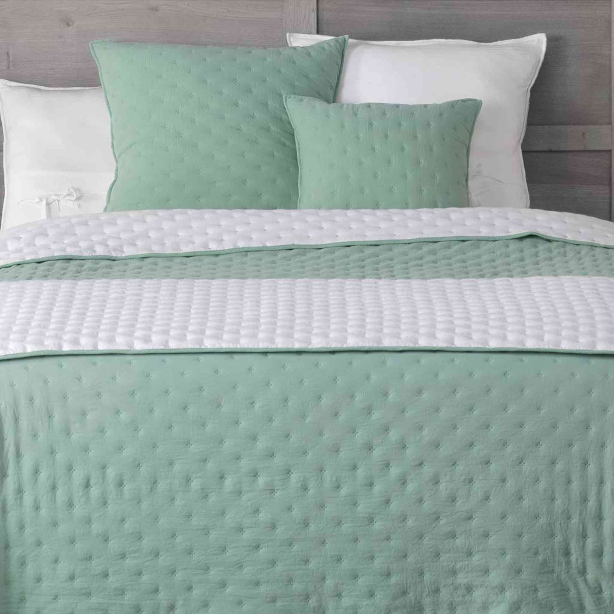 Couvre Lit 240x260 Dessus De Lit Matelassé mellow 80x180cm Menthe Et Blanc - Dessus De Lit Couvre Lit Coton