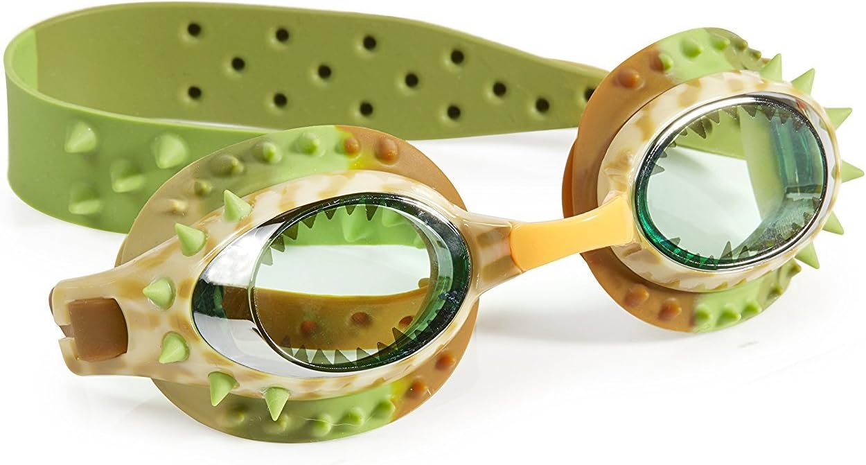 Swimming Goggles For Boys - Prehistoric Times Kids Swim Goggles By Bling2o (Carnivore Brown)
