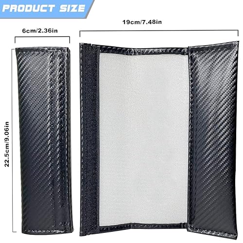 Miniatura 4 de LL LLSW SHOP 2Pack Car Seat Belt Cover for Ford Focus ST Racing, Carbon Fiber Embroidered Logo Shoulder Pad Seat Belt Cover Protective Sleeve