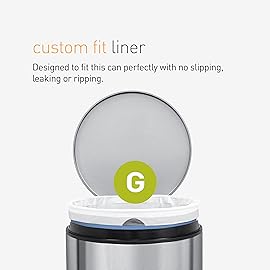 simplehuman Code G 240 Count, Genuine Custom Fit Liners, Drawstring Trash Bags in Dispenser Packs, 30 Liter/8 Gallon