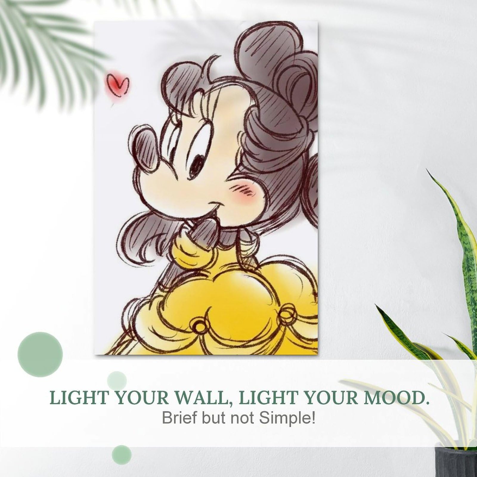 Amazon.co.jp: ミニーマウス ベル ポスター 絵画 インテリア 壁紙用