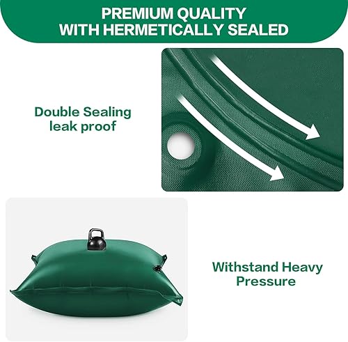 Miniatura 5 de GOOX Almohadas de piscina de 8 x 8 pies para piscinas sobre el suelo, almohada de aire de piscina de invierno para fundas de apoyo, ecualizador de