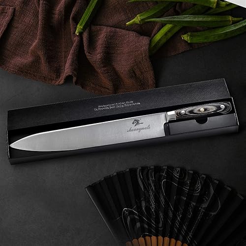 Miniatura 5 de GOND 12 Inch Kitchen Cooking Cleaver Knife Stainless Steel Utility Chef Cleaver Knife Slicing Knife With Wood Handle Sharp Chefs Steak Knives Set
