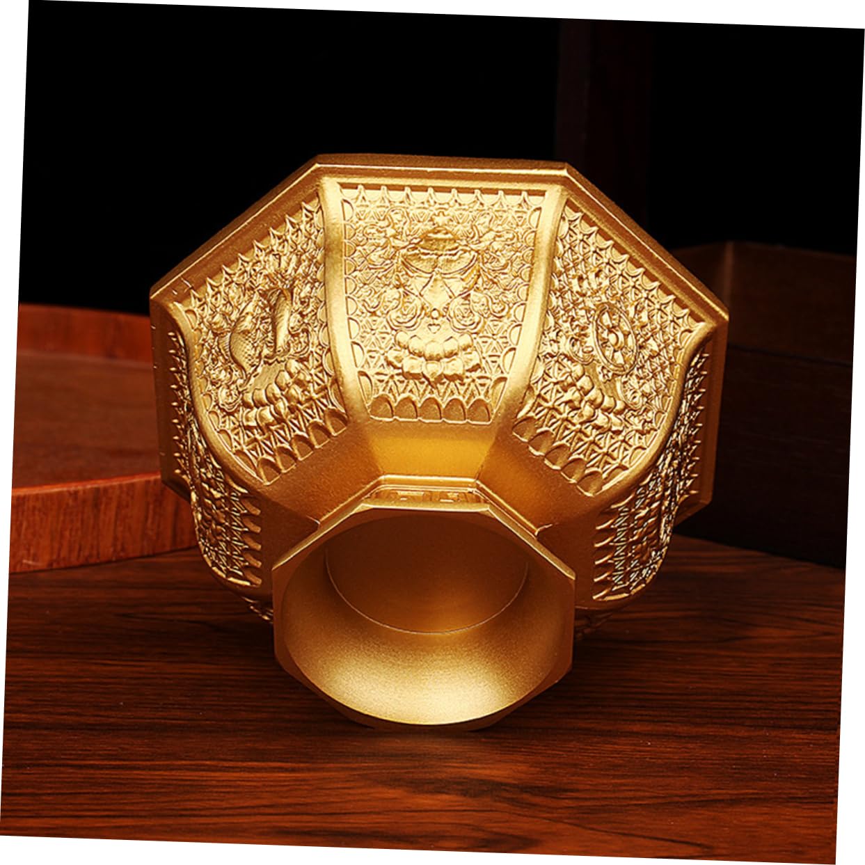 ULTECHNOVO Adornos de Cuenco Decorativo de Latón Hogar Artesanía de Mesa para Oficina Cuenco Riqueza de Decoración de Interior para Sala de Estar