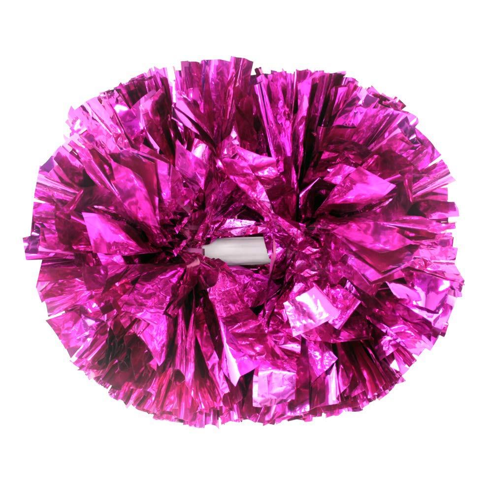 Hooshing 2/6/12PCS Cheerleading Pom Poms with Baton Handle for Team Spirit Sports Dance Cheering Kids Adults