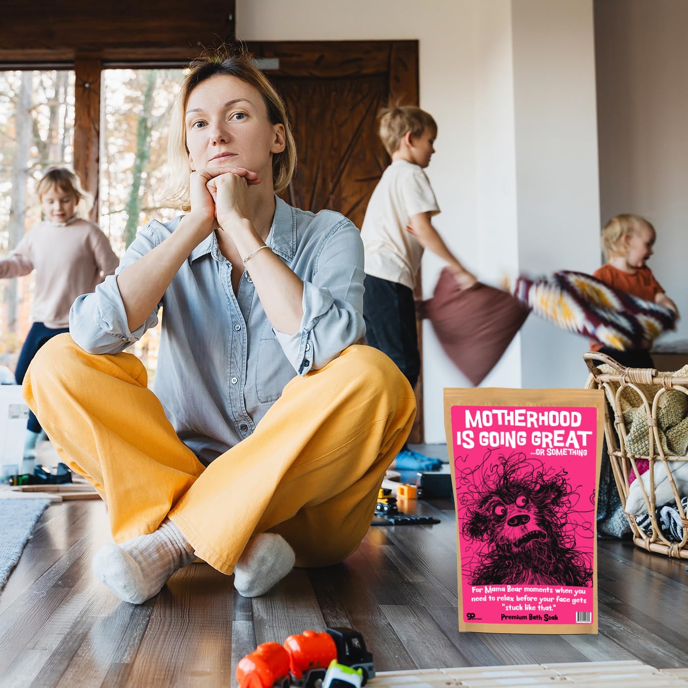 Motherhood is Going Great Premium Bath Soak Womens Relaxation Gifts for Tired Moms Mama Bear for Women Me-Time Home Spa Sea Salts