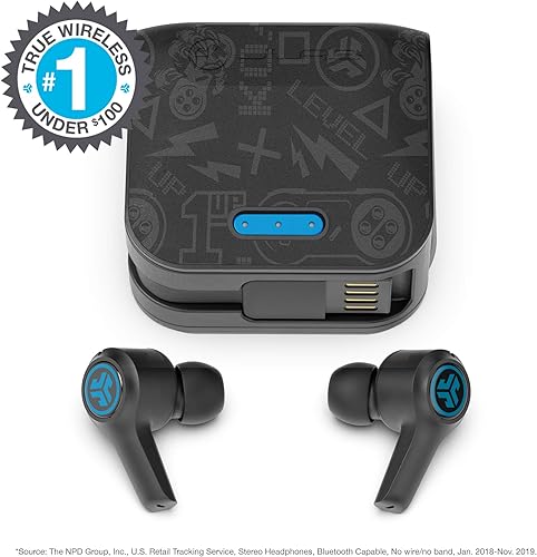 Miniatura 3 de JLab JBuds Air Play - Audífonos inalámbricos para videojuegos, más de 30 horas totales de Bluetooth 5 tiempo de reproducción, latencia súper baja