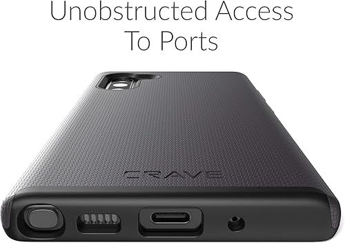 Miniatura 7 de Crave Para Galaxy Note 10 Caso, Funda De Doble Capa De Protección A Prueba De Golpes Para Samsung Galaxy Note 10 (6.3 Pulgadas) - Negro