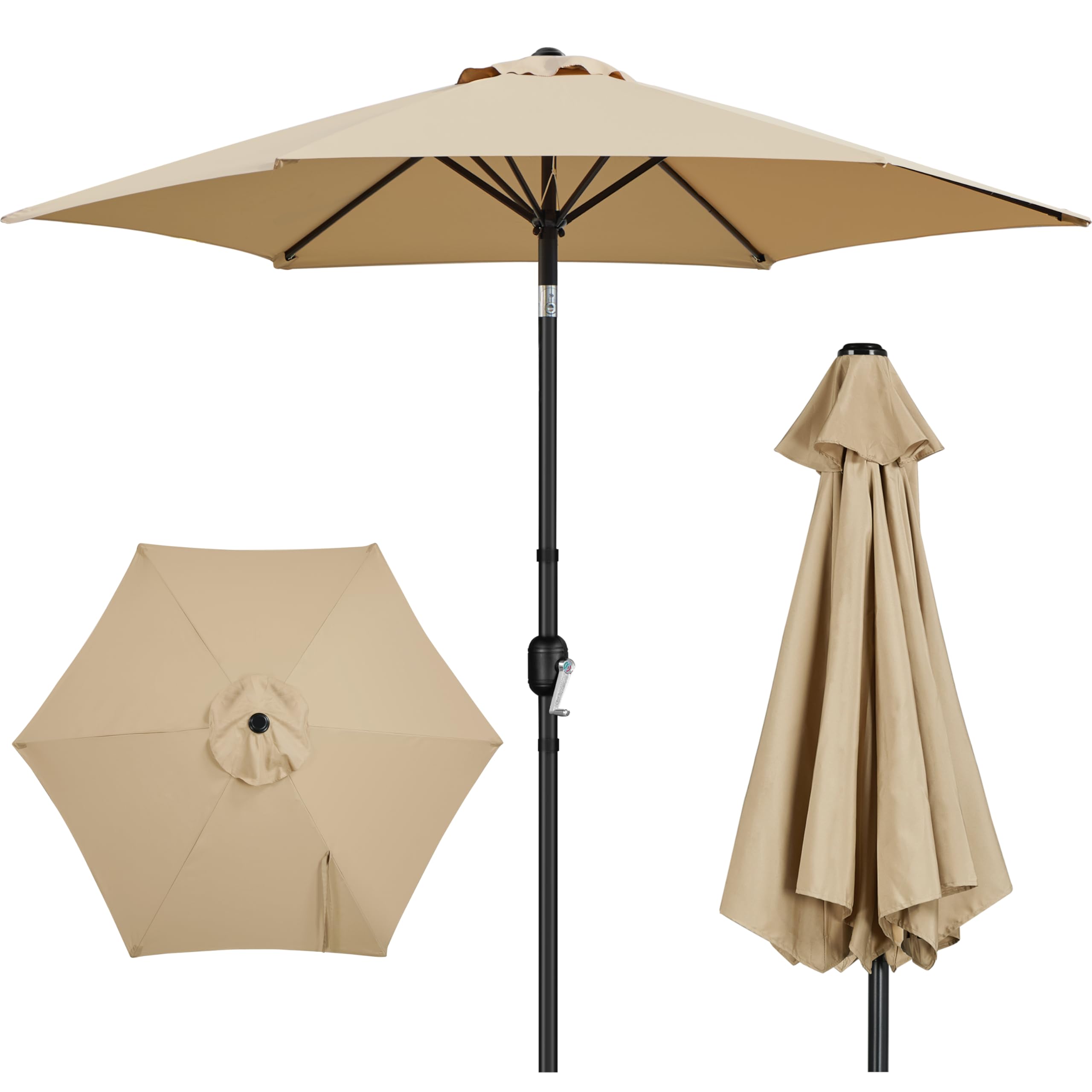 Sombrilla para jardín de 270 cm ideal para disfrutar de la sombra en tu terraza o piscina