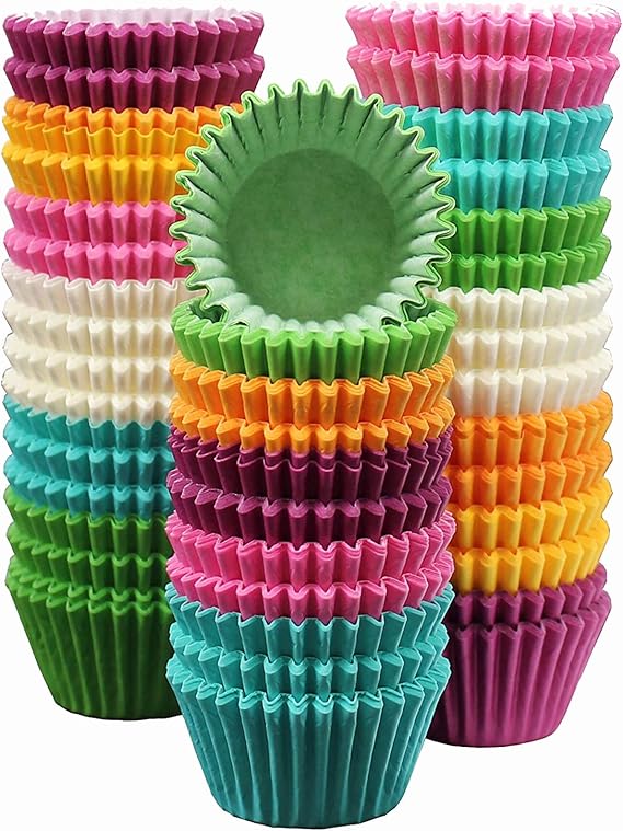 Amazon (5.1cm) MontoPack 300Pack 5cm Rainbow Paper Baking Cups
