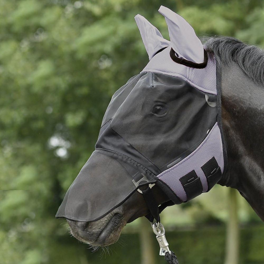 BusseEverline Fly Cover Pro fly mask, grey/black, Pony