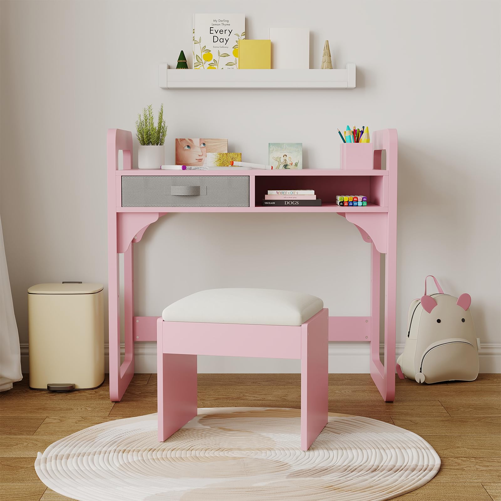 KindKinderschreibtisch Mit Stuhl Set Mit Stauraumerschreibtisch