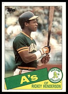 1985 Topps #115 Rickey Henderson Oakland Athletics NM-MT MLB Baseball
