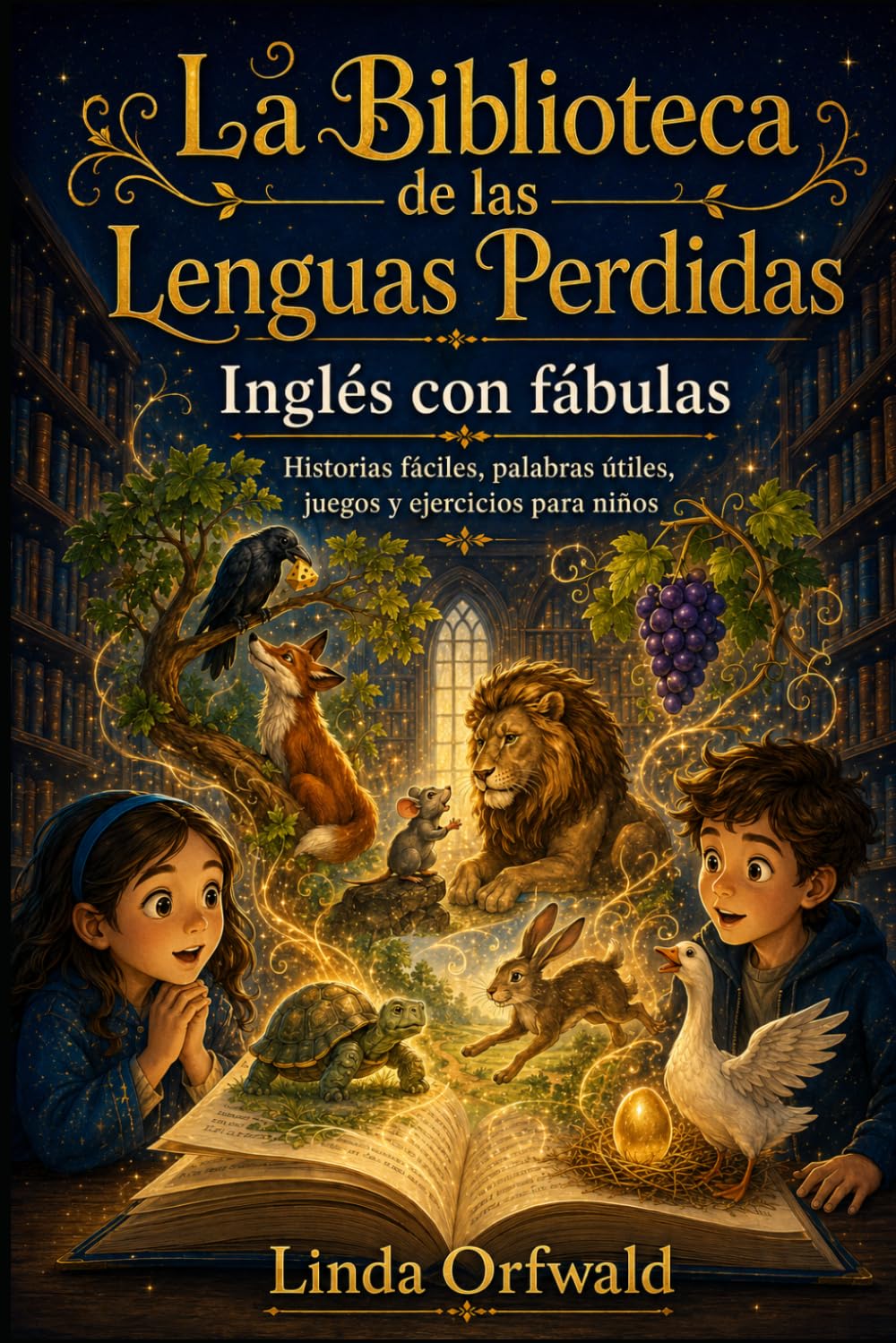 La Biblioteca de las Lenguas Perdidas: Inglés con fábulas Historias fáciles, palabras útiles, juegos y ejercicios para niños