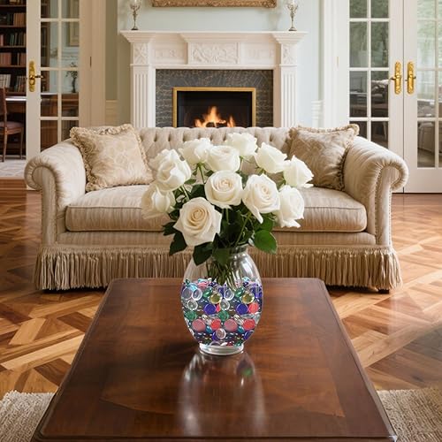 Miniatura 10 de FUTUREPLUSX Mármoles de vidrio planos 500 piezas de gemas planas transparentes transparentes para acuario jarrón de cuentas de relleno de cuentas de