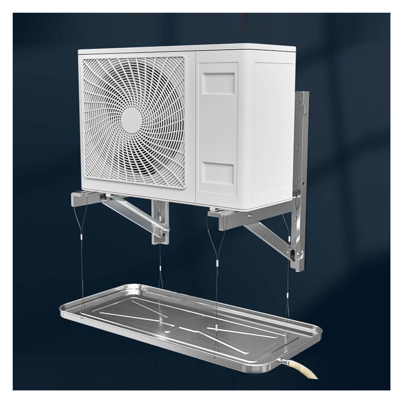 Vaschetta Raccolta Condensa Condensa Universale Unità Esterna D'aria Vaschetta Scarico ##'aria Portatile per Impianti Climatizzazione UHEKC(85.5x40x3cm)