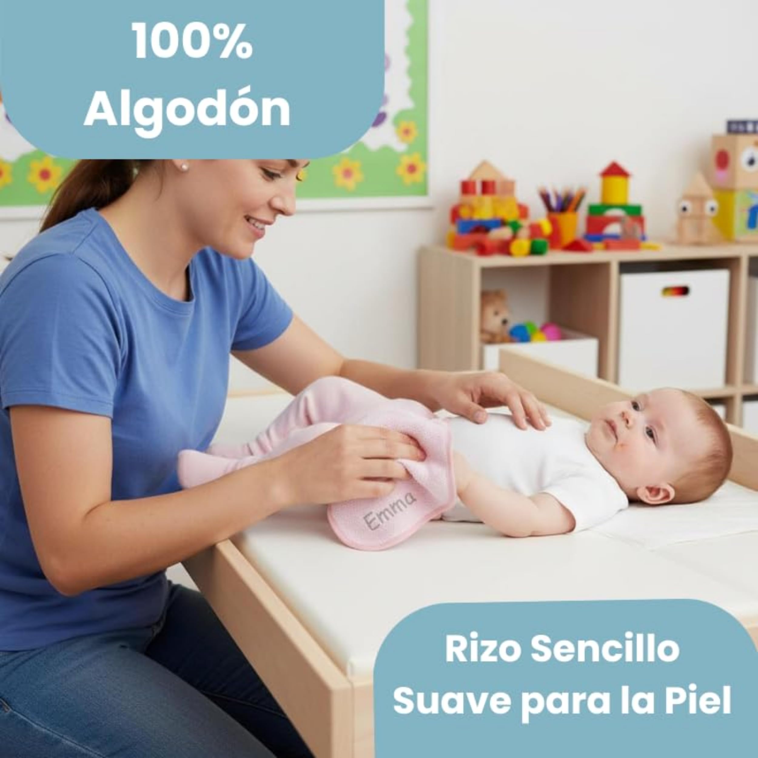 Set Guardería Bebé Personalizado con Mochila, Toallas Bordadas y Set de Higiene, Regalo para Bebé con Diseño de Animalitos (Panda)