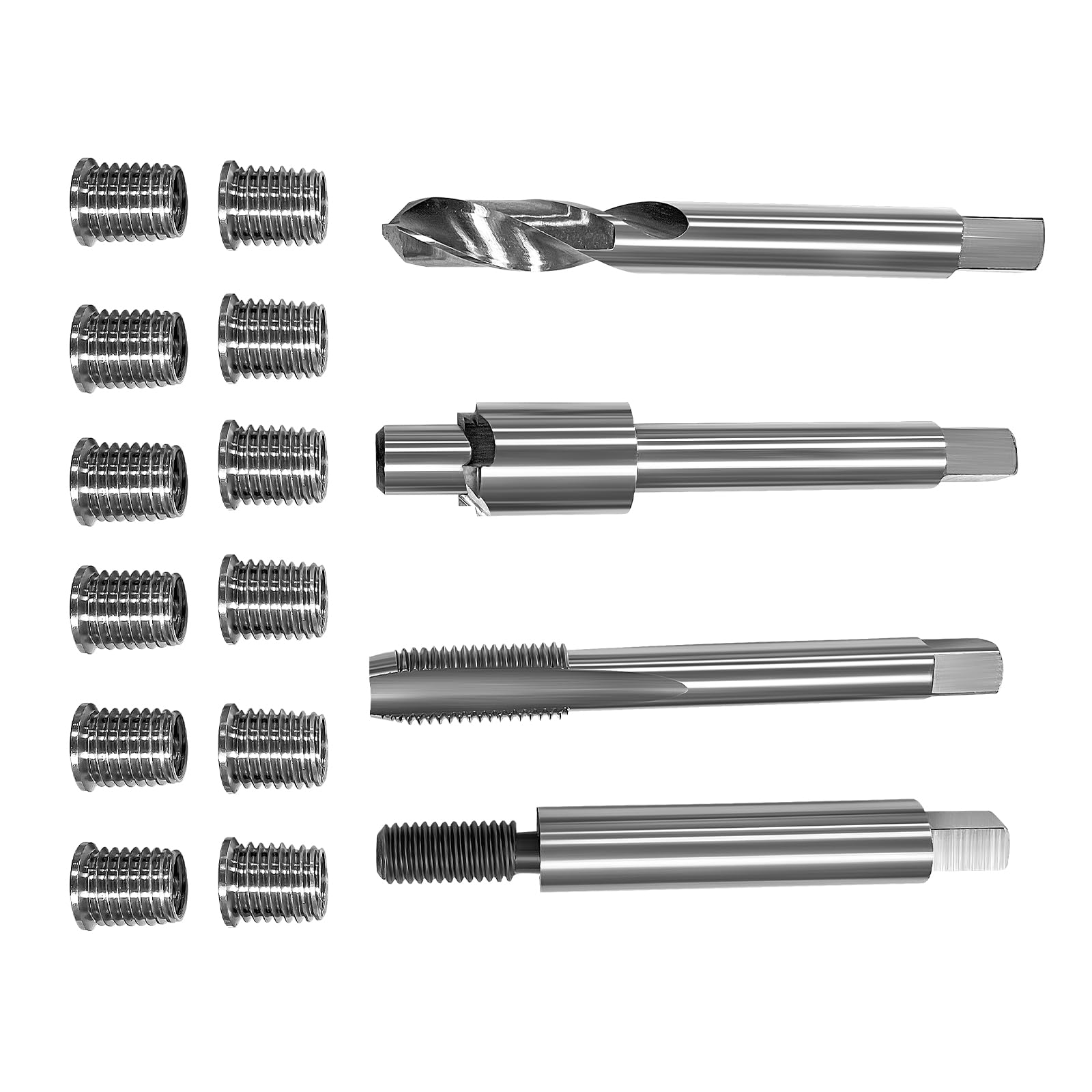 JMSMSHM8*1.25 Metric Thread Repair kit,12 11.7MM Stainless Steel Inserts