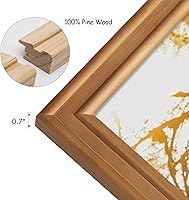 Vista 3 de Marco de Fotos Doble de Madera con Bisagras 5X7 Vertical y Horizontal en Veta de Madera Rústica Estilo Granja, Muestra 4x6 con Paspartú o 5x7 sin