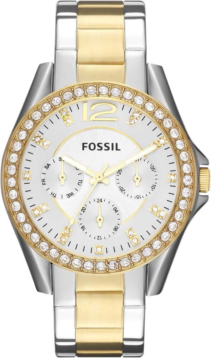 Reloj de mujer, reloj multifunción Riley Quartz Stainless Steel para mujer