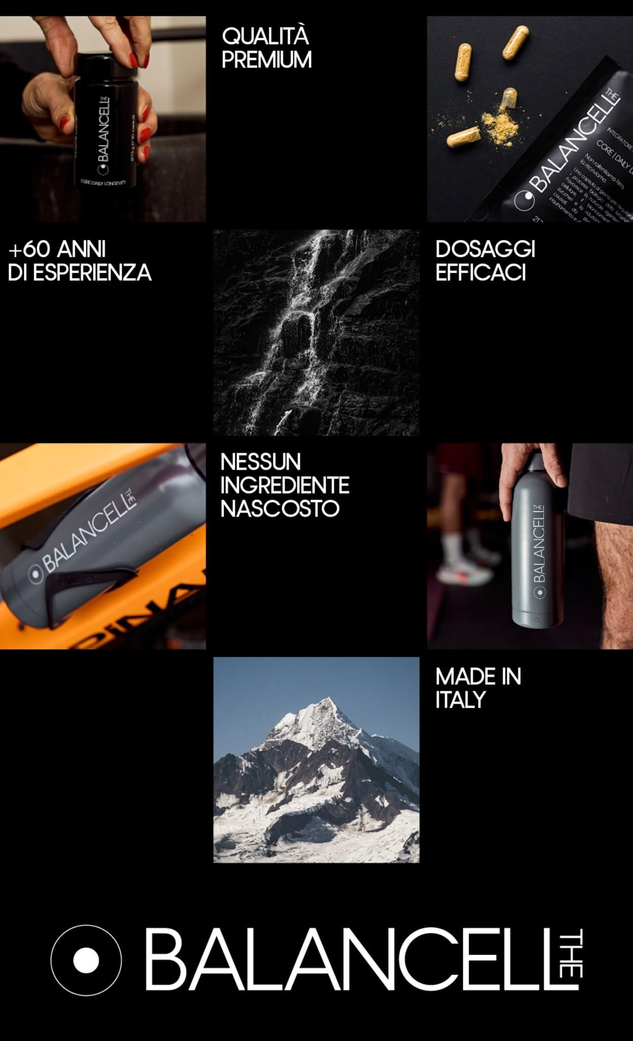 Balancell - Integratore Longevità e Anti Invecchiamento Cellulare, Berberina Shilajit Spermidina Q10 Glutatione, Equilibrio Glicemico ed Energia Mitocondriale, 30 Capsule, Made in Italy, Longevity